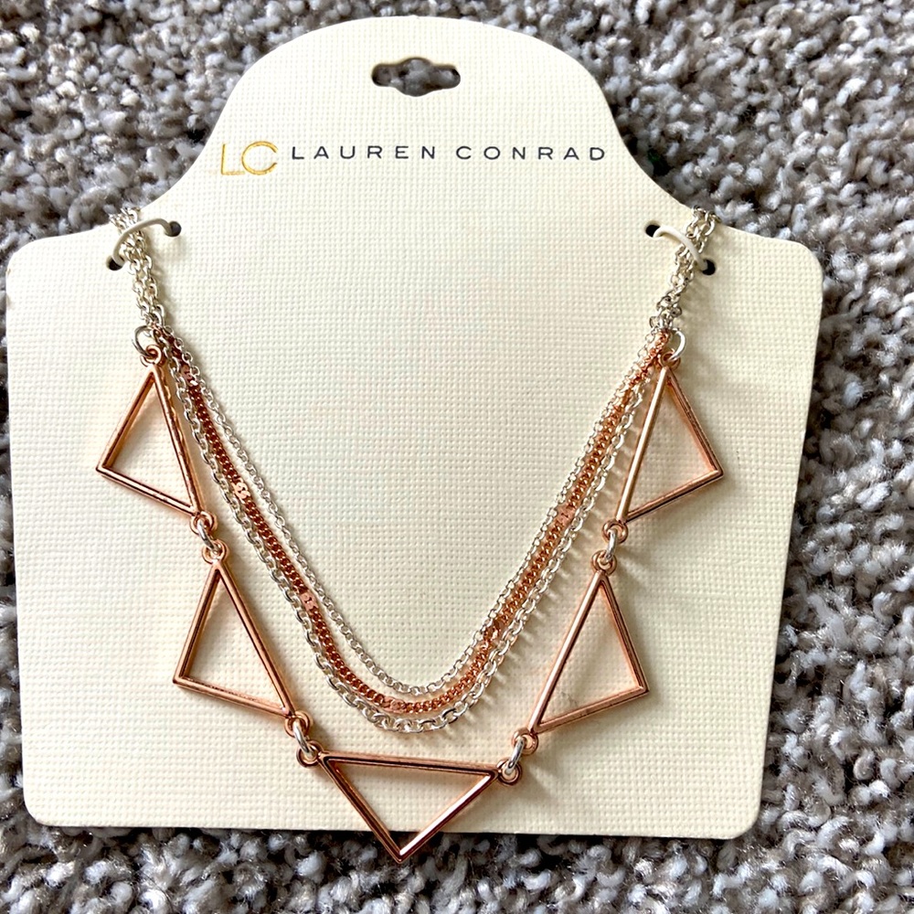 LC Lauren Conrad Rosegold and Silver Necklace.